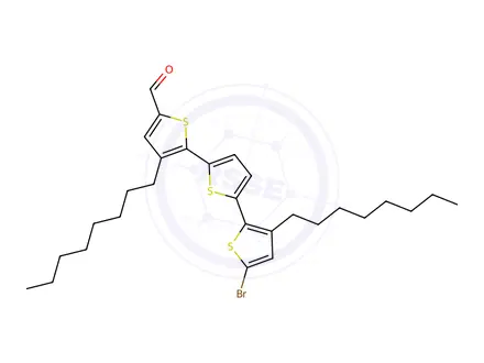 Chemical structure of (5''-bromo-3,3''-dioctyl-[2,2':5',2''-terthiophene]-5-carbaldehyde