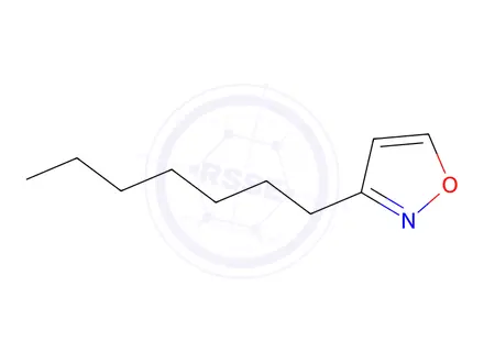 Chemical structure of Isoxazole, 3-heptyl-(9CI)