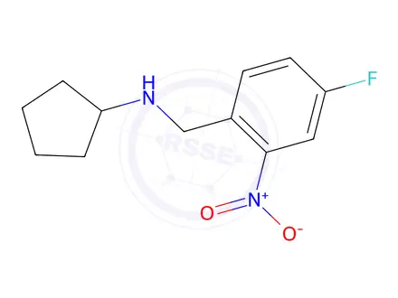Chemical structure of N-[(4-Fluoro-2-nitrophenyl)methyl]cyclopentanamine