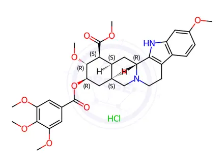Chemical structure of reserpine hydrochloride