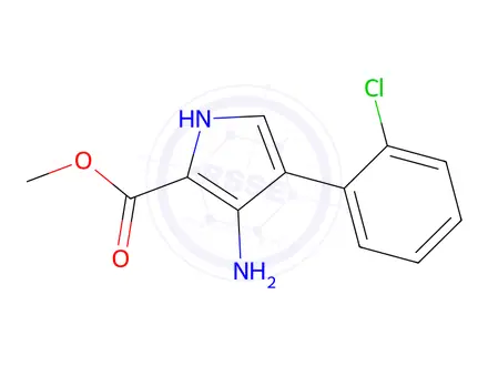 Chemical structure of Methyl 3-Amino-4-(2-chlorophenyl)-1h-pyrrole-2-carboxylate