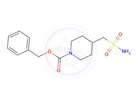Chemical structure of benzyl 4-(sulfaMoylMethyl)piperidine-1-carboxylate