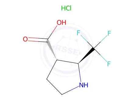 Chemical structure of trans-2-Trifluoromethyl-pyrrolidine-3-carboxylic acid hydrochloride