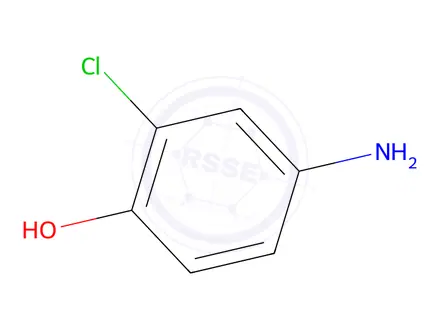 Chemical structure of 4-Amino-2-chlorophenol