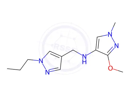 Chemical structure of 3-methoxy-1-methyl-N-[(1-propyl-1H-pyrazol-4-yl)methyl]-1H-pyrazol-4-amine