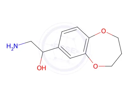 Chemical structure of 2-amino-1-(3,4-dihydro-2h-benzo[b][1,4]dioxepin-7-yl)ethan-1-ol