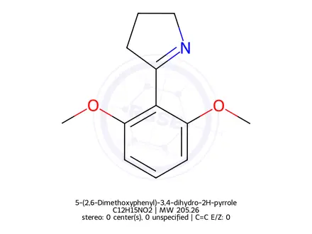 Chemical structure of 5-(2,6-Dimethoxyphenyl)-3,4-dihydro-2H-pyrrole
