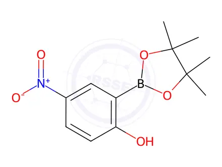 Chemical structure of 4-Nitro-2-(4,4,5,5-tetramethyl-1,3,2-dioxaborolan-2-yl)phenol