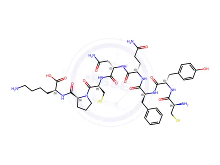 Chemical structure of [Lys8] Vasopressin Desglycinamide