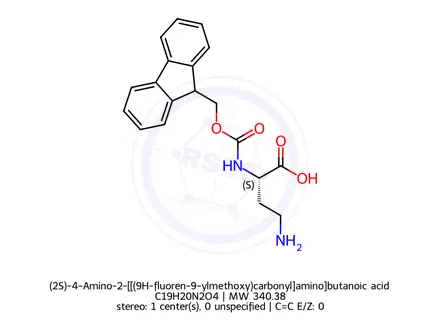 Chemical structure of Fmoc-Dab-OH