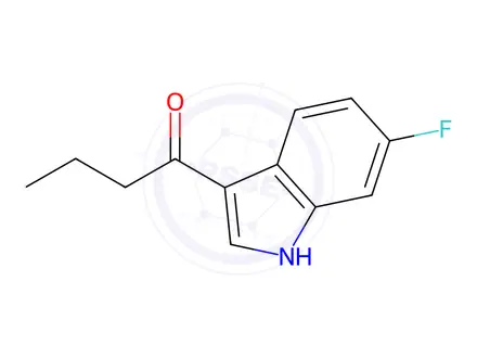 Chemical structure of 1-(6-fluoro-1H-indol-3-yl)butan-1-on