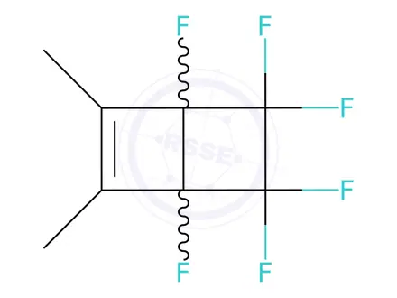 Chemical structure of 1,4,5,5,6,6-Hexafluoro-2,3-dimethylbicyclo[2.2.0]hex-2-ene