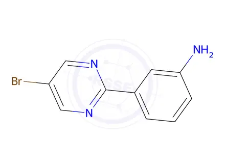Chemical structure of 3-(5-Bromopyrimidin-2-yl)aniline