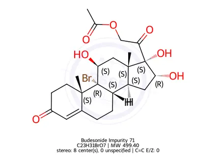 Chemical structure of Budesonide Impurity 185