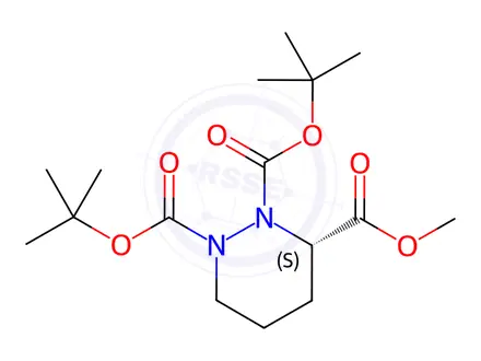 Chemical structure of O1,O2-ditert-butyl O3-methyl (3S)-hexahydropyridazine-1,2,3-tricarboxylate