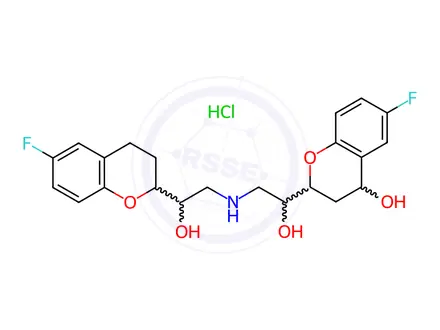 Chemical structure of 4-Hydroxy Nebivolol Hydrochloride