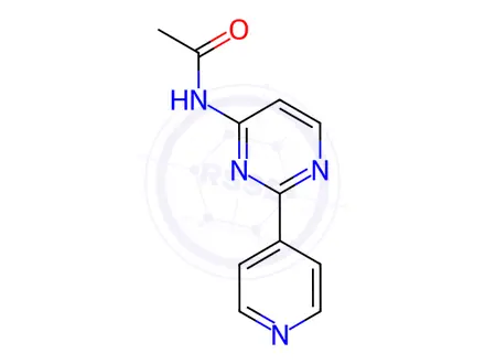 Chemical structure of N-(2-(Pyridin-4-yl)pyrimidin-4-yl)acetamide