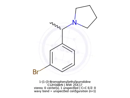 Chemical structure of 1-(1-(3-Bromophenyl)ethyl)pyrrolidine