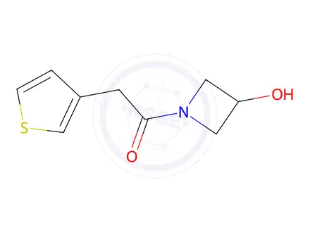 Chemical structure of 1-(3-Hydroxyazetidin-1-yl)-2-(thiophen-3-yl)ethan-1-one
