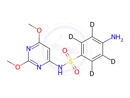 Chemical structure of Sulfadimethoxine-[D4]
