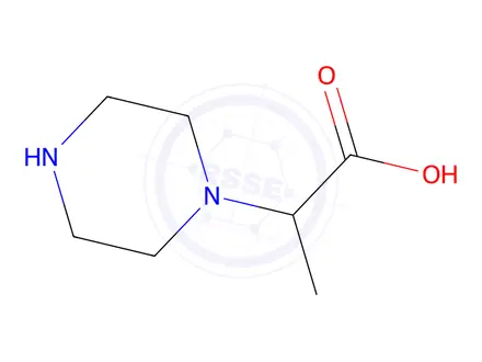 Chemical structure of 2-(Piperazin-1-yl)propanoic acid dihydrate