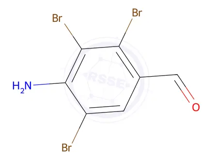 Chemical structure of 4-amino-2,3,5-tribromobenzaldehyde