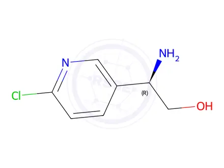 Chemical structure of (2R)-2-AMINO-2-(6-CHLORO(3-PYRIDYL))ETHAN-1-OL DIHYDROCHLORIDE