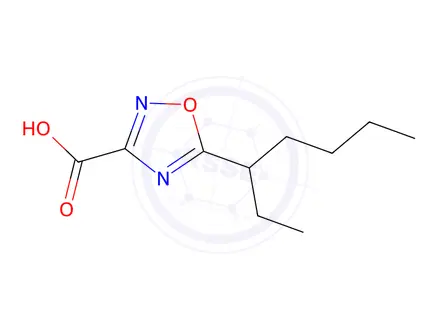 Chemical structure of 5-(Heptan-3-yl)-1,2,4-oxadiazole-3-carboxylic acid