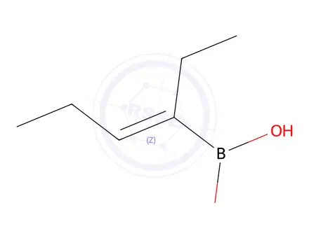 Chemical structure of (Z)-Hex-3-en-3-ylboronic acid