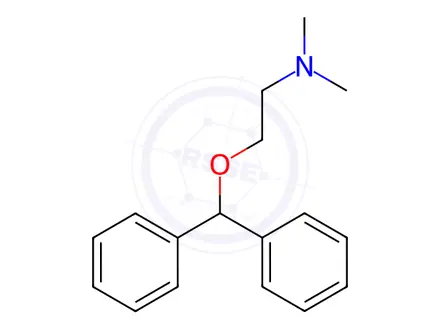 Chemical structure of Diphenhydramine