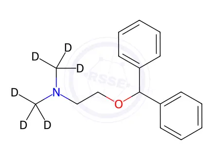 Chemical structure of Diphenhydramine-D6