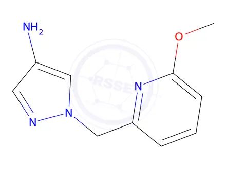 Chemical structure of 1-((6-Methoxypyridin-2-yl)methyl)-1h-pyrazol-4-amine